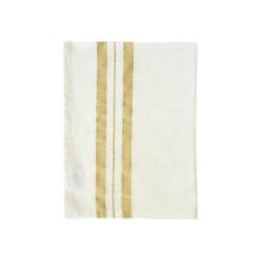 Green Gate Tea Towel Corine White/Gold