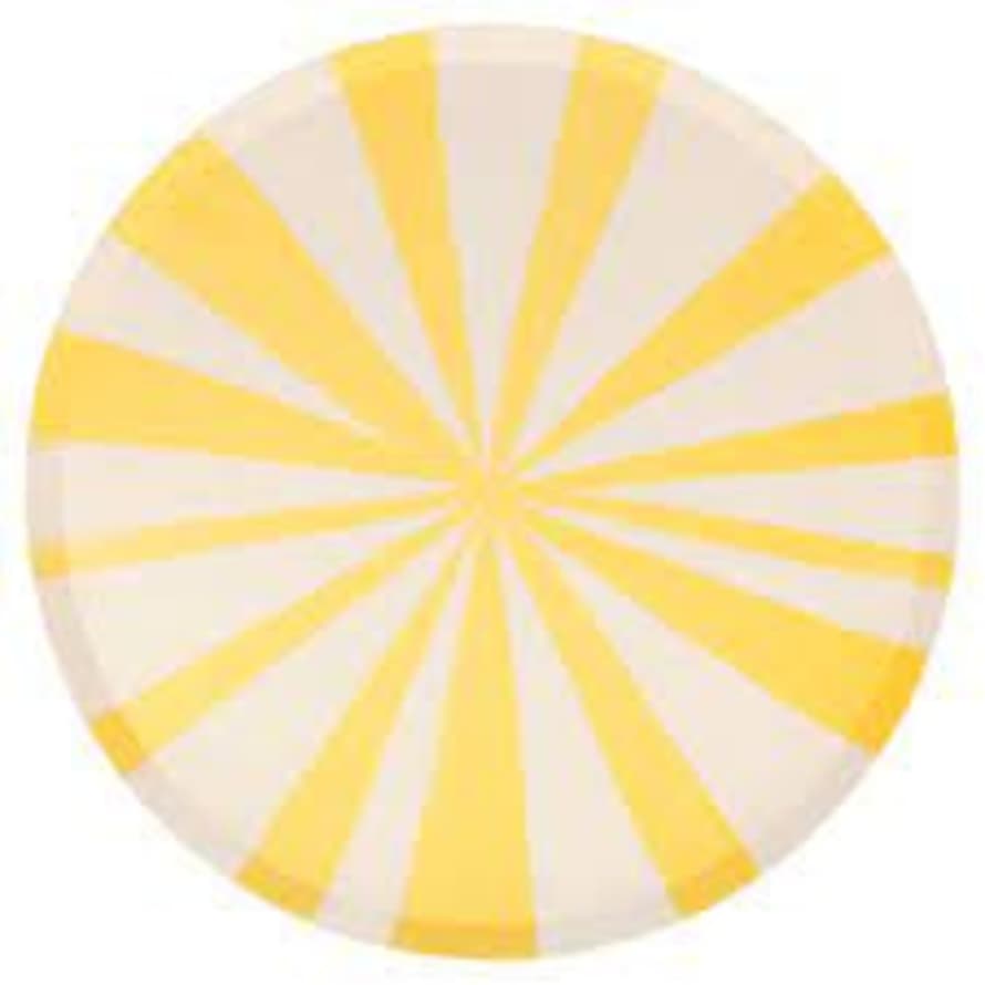 Meri Meri Yellow Stripe Side Plates (x 8)