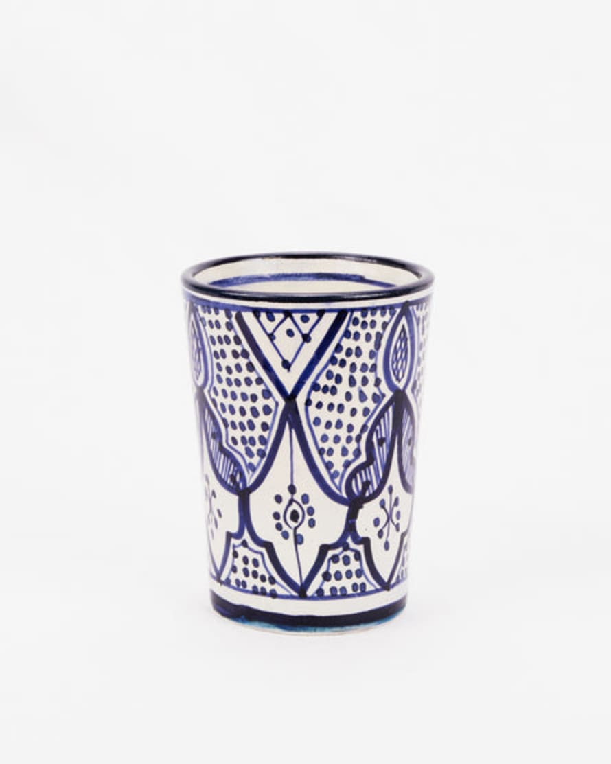 Layou Craft Moroccan Blue & White Ceramic Cup