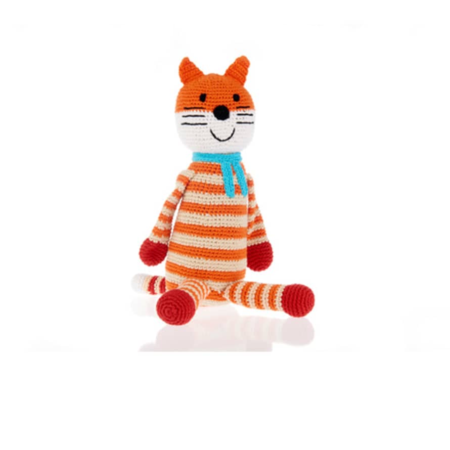 Pebble Knitted Organic Cotton Toy Fox