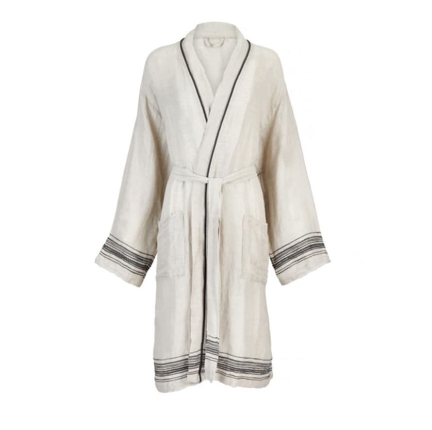 The Find Store Linen Dressing/lounge Gown - Ash