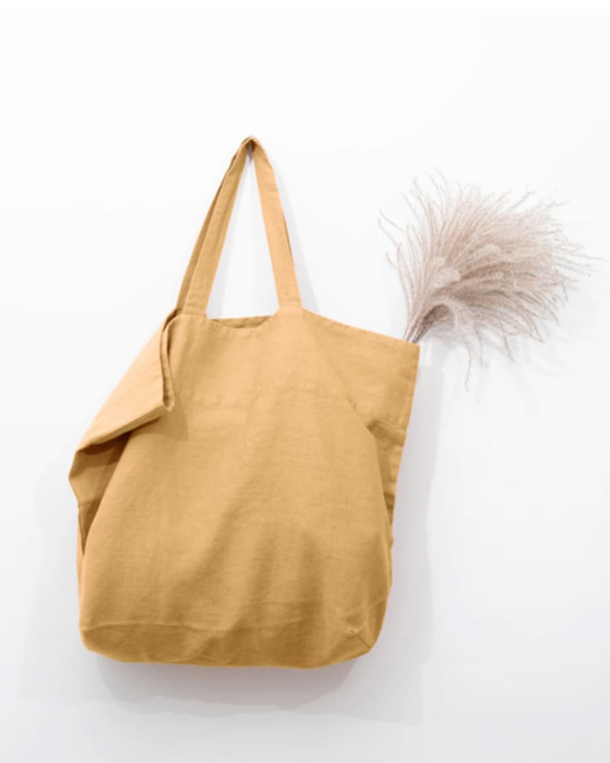 The Find Store Linen Shopper Bag - Honey