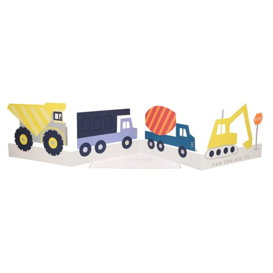Meri Meri Construction Vehicles Birthday Card