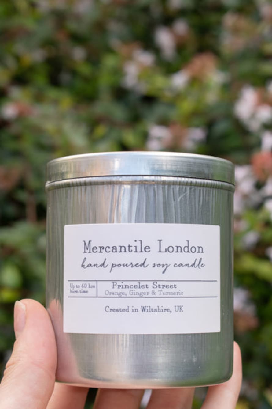The Mercantile London Orange Ginger And Turmeric Tin Candle