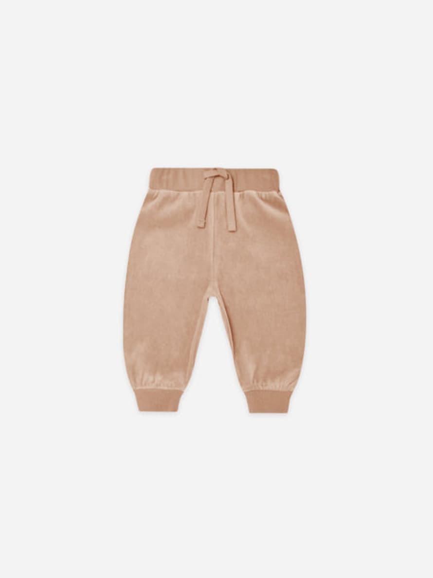 Quincy Mae Velour Relaxed Sweatpant | Blush