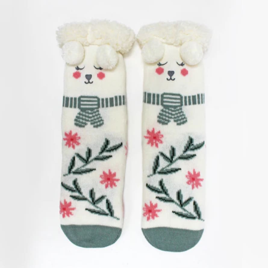 House of disaster Polar Bear Slipper Socks