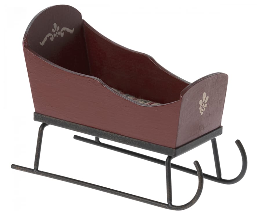 Maileg Sledge, Mouse - Red