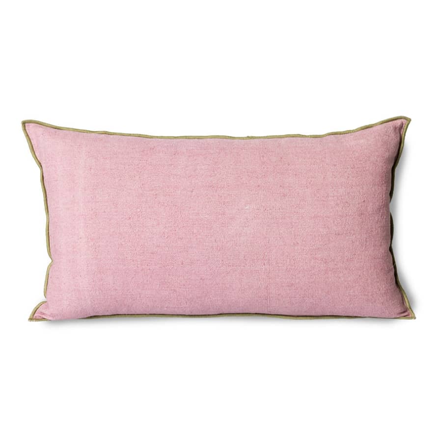HK Living Retro cushion Pink/Green - Bouquet (60x35)