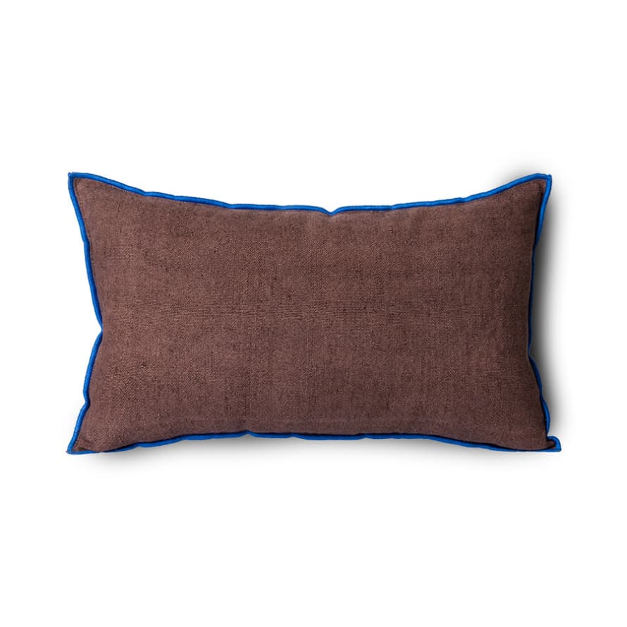 HK Living Retro cushion Brown/Blue - Vineyard (50x30)