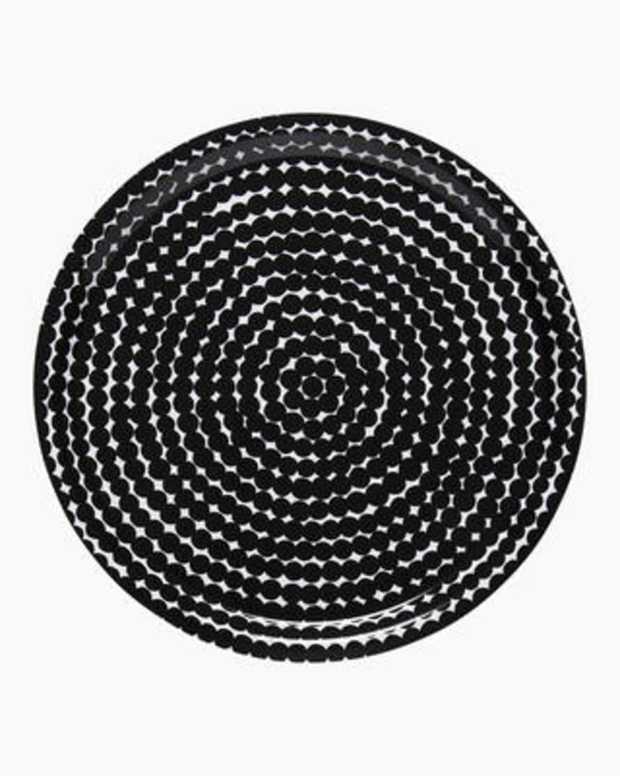Marimekko Räsymatto veneer tray 31cm white, black