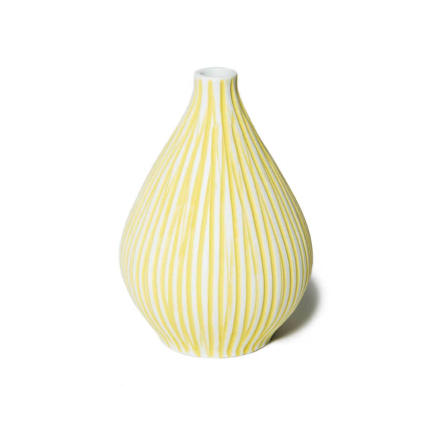 Lindform Kobe Yellow Stripe Vase
