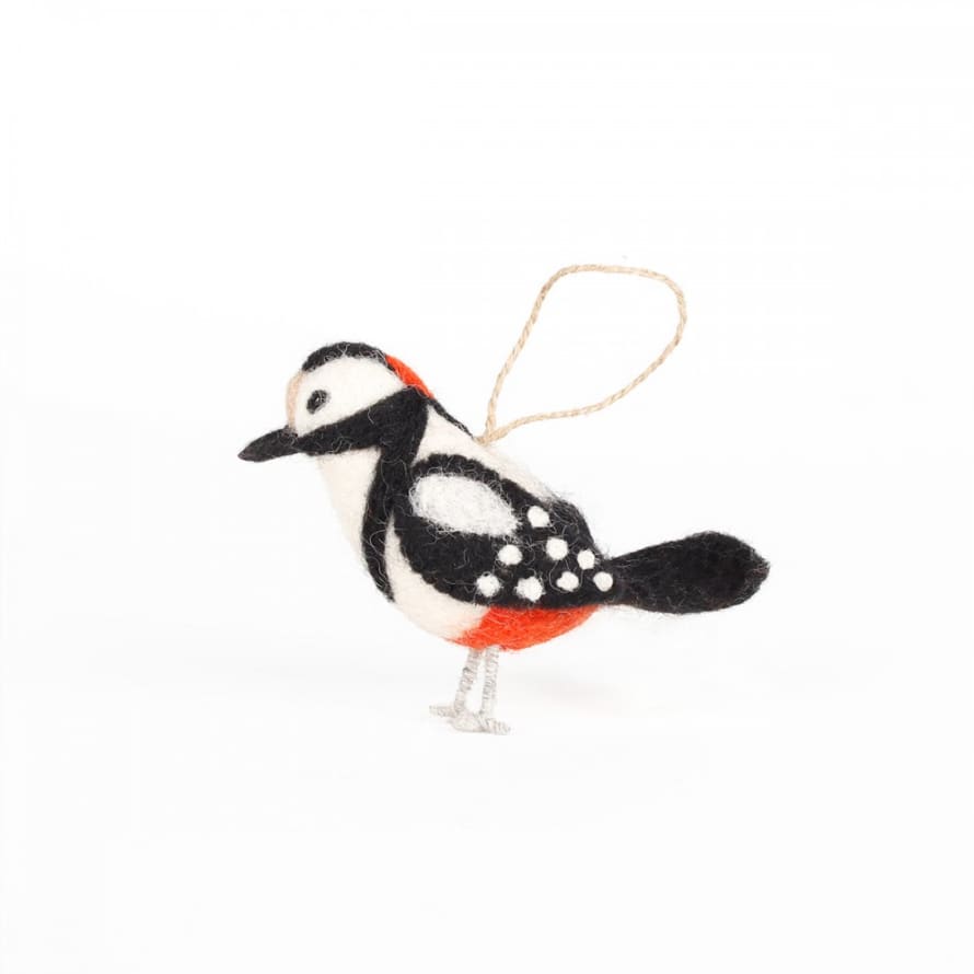 Sjaal met Verhaal Fair trade felt - Woodpecker