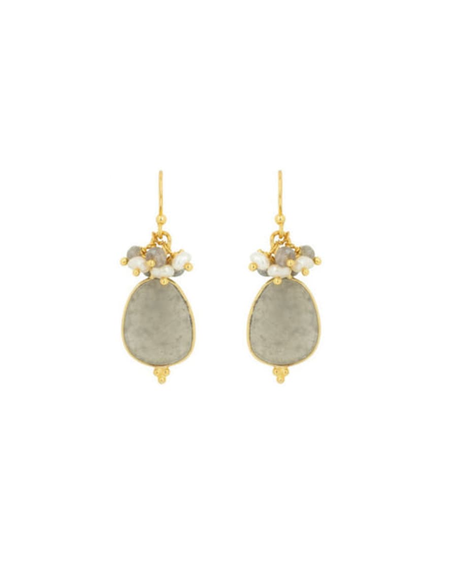 Ashiana Willow Grey Stone Earrings