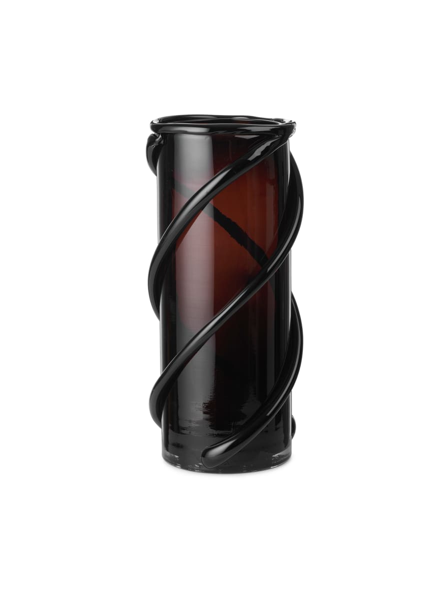 Ferm Living Large Dark Amber Entwine Vase
