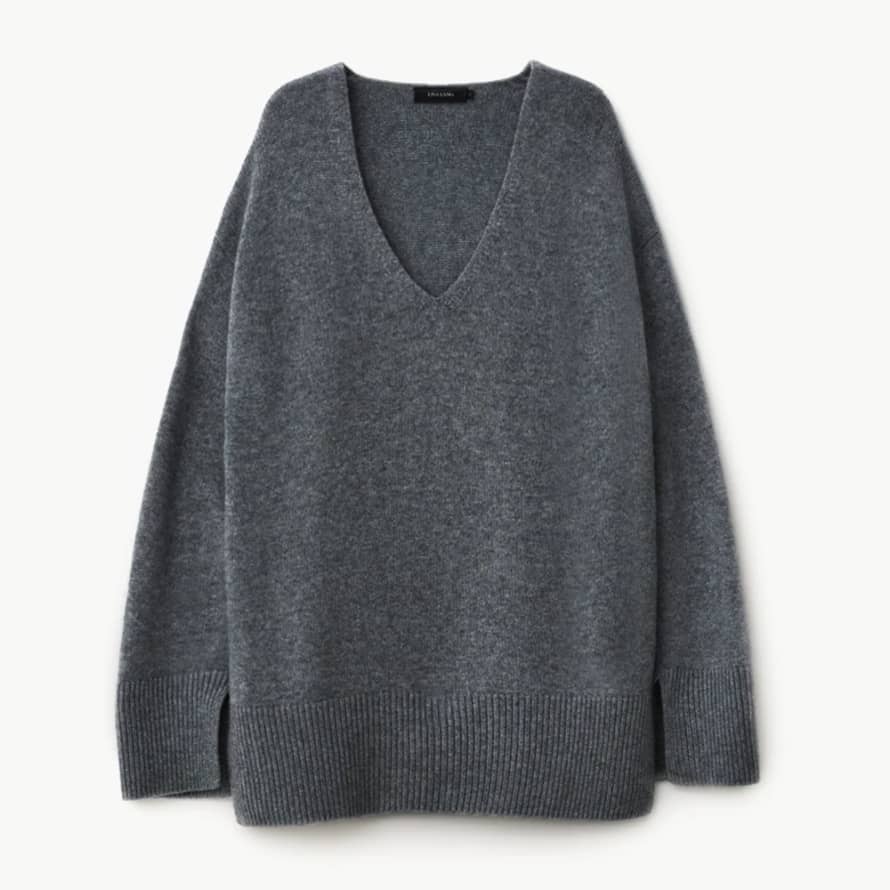 LISA YANG Victoria Cashmere Sweater - Graphite