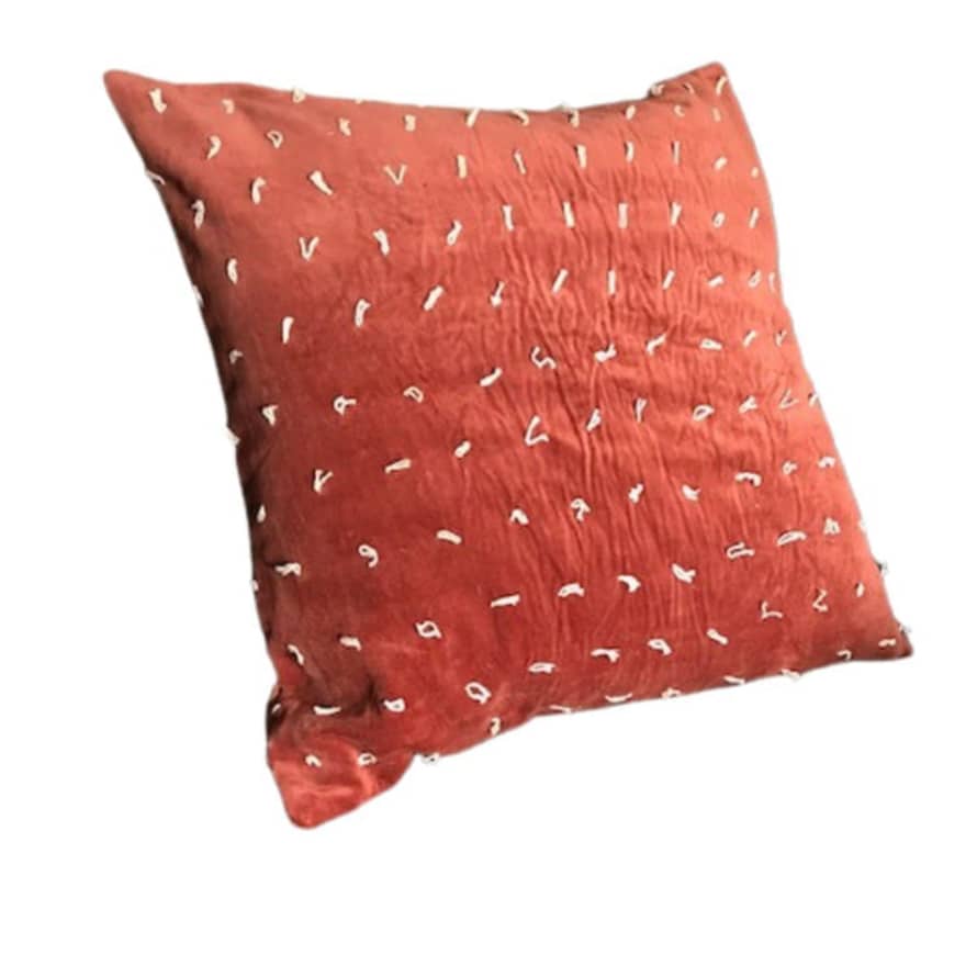 Madam Stoltz Cushion Cover 50x50cm - Bindi Terracotta