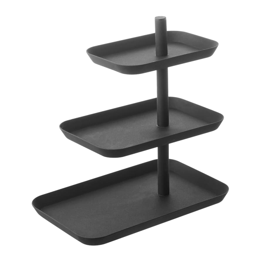 Yamazaki Tower 3-tiered Serving Stand For Cakes, Sandwiches And Nibbles In Black