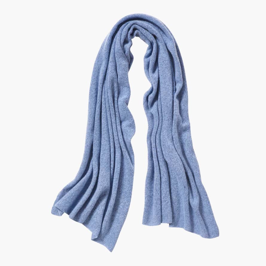 Pur Schoen Royal Scarf Made from Cashmere Wool - Ice Blue