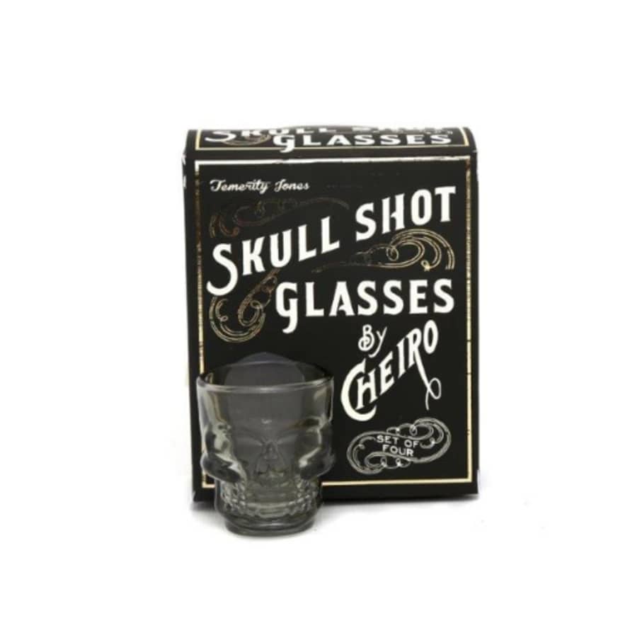 Temerity Jones Skull Shot Glasses : Set of 4