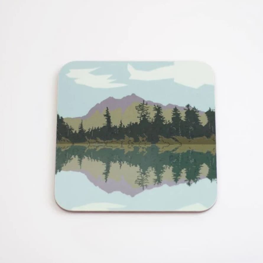Rolfe & Wills Forest and Lake Scene Coaster