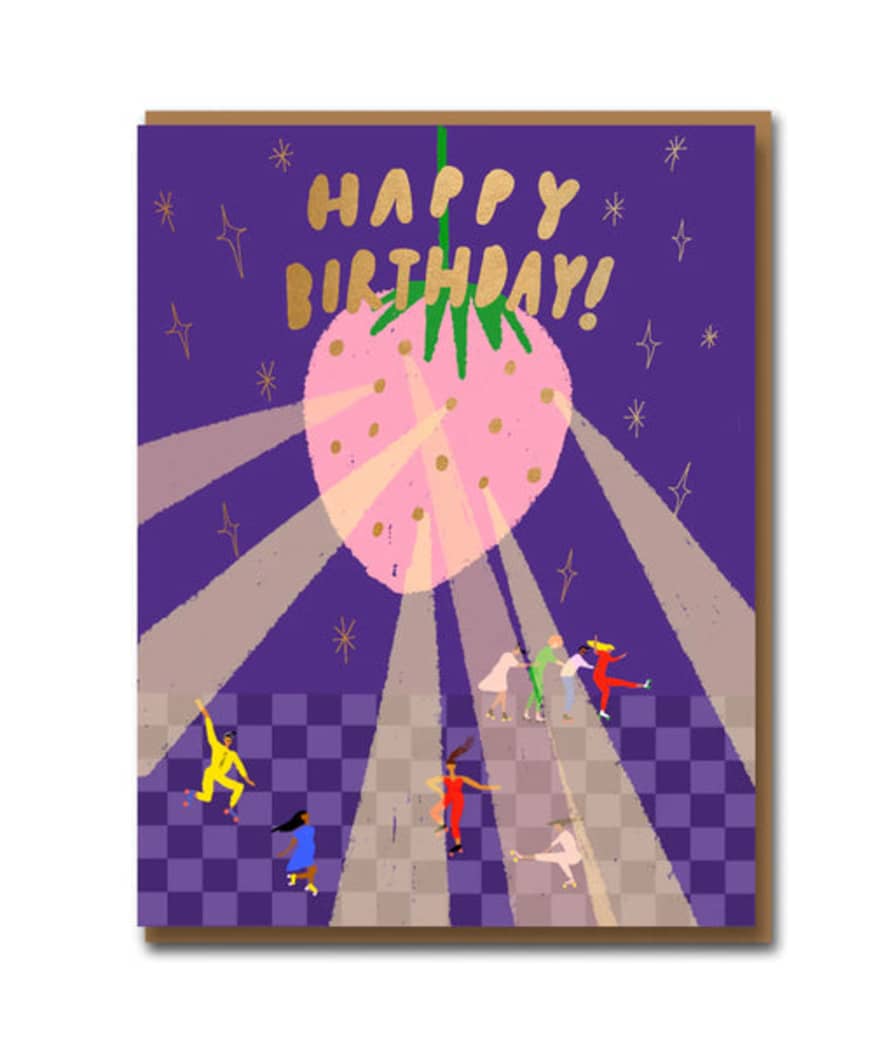1973 Roller Disco Birthday Card