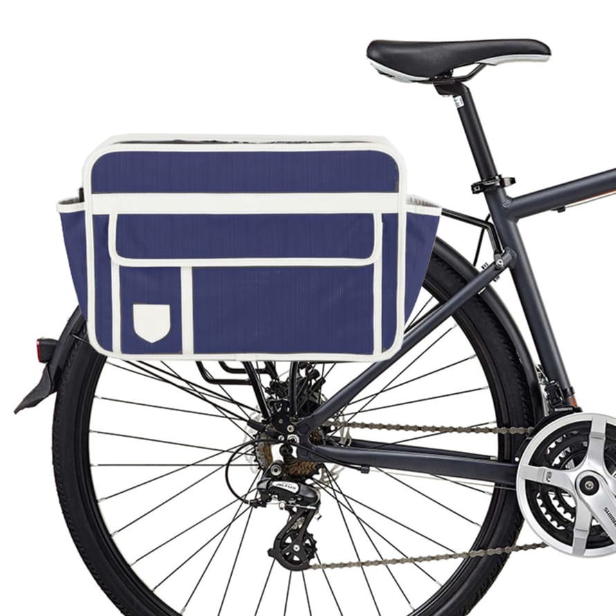 Goodordering Navy blue Bicycle Pannier Messenger Bag