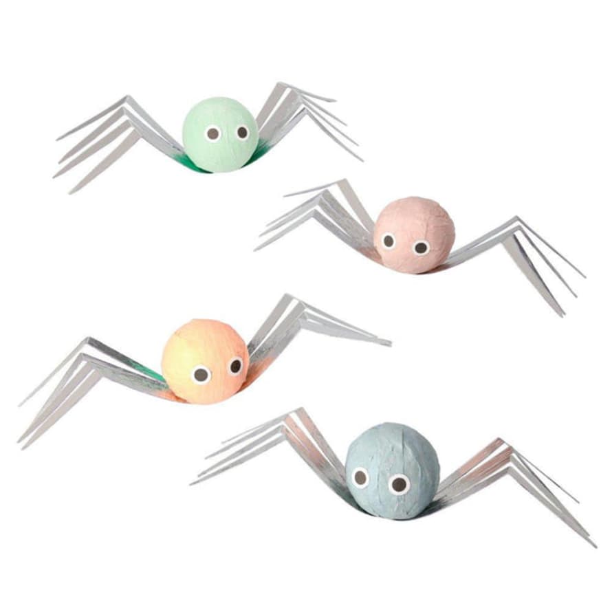 Meri Meri Pastel Halloween Spider Surprise Balls (set Of 4)