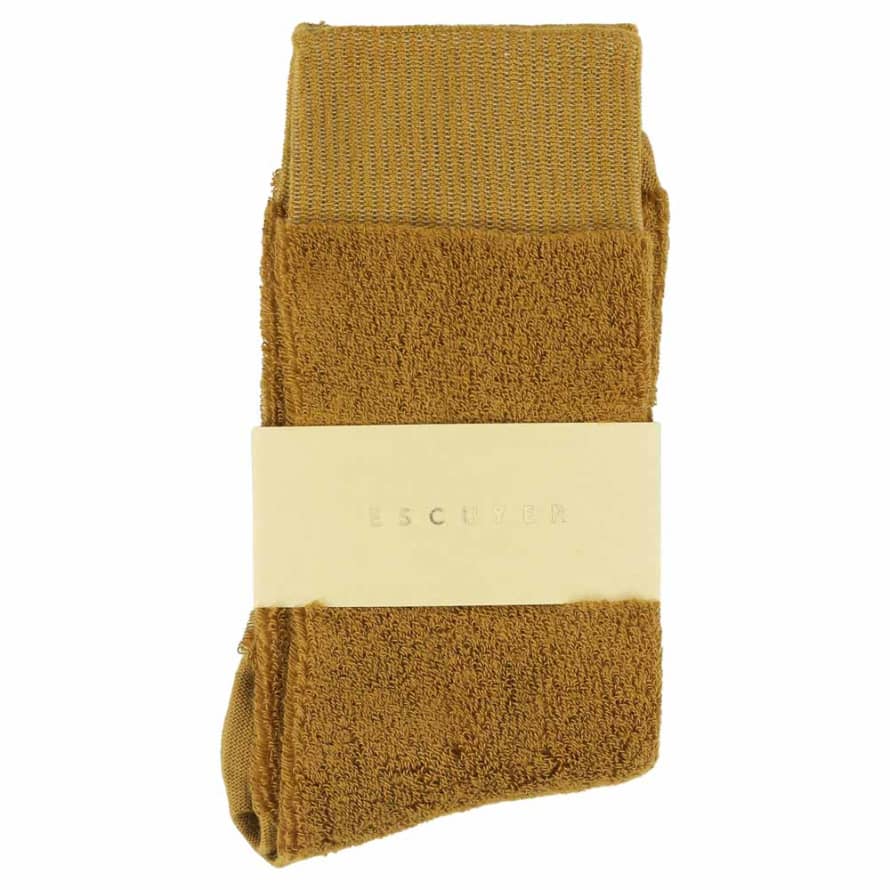 Escuyer Women Fluffy Socks - Mustard 