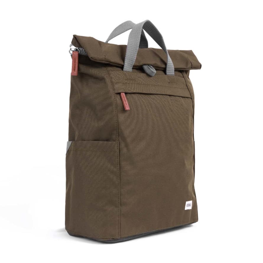 ROKA Roka Back Pack Finchley A Large In Recycled Sustainable Canvas In Moss