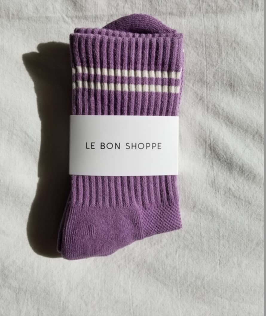 Le Bon Shoppe Grape Boyfriend Socks