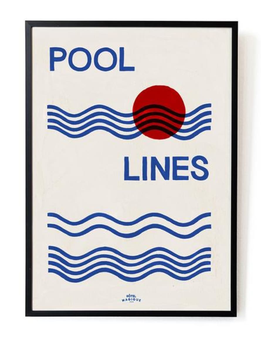 Hotel Magique Pool Lines Print A3