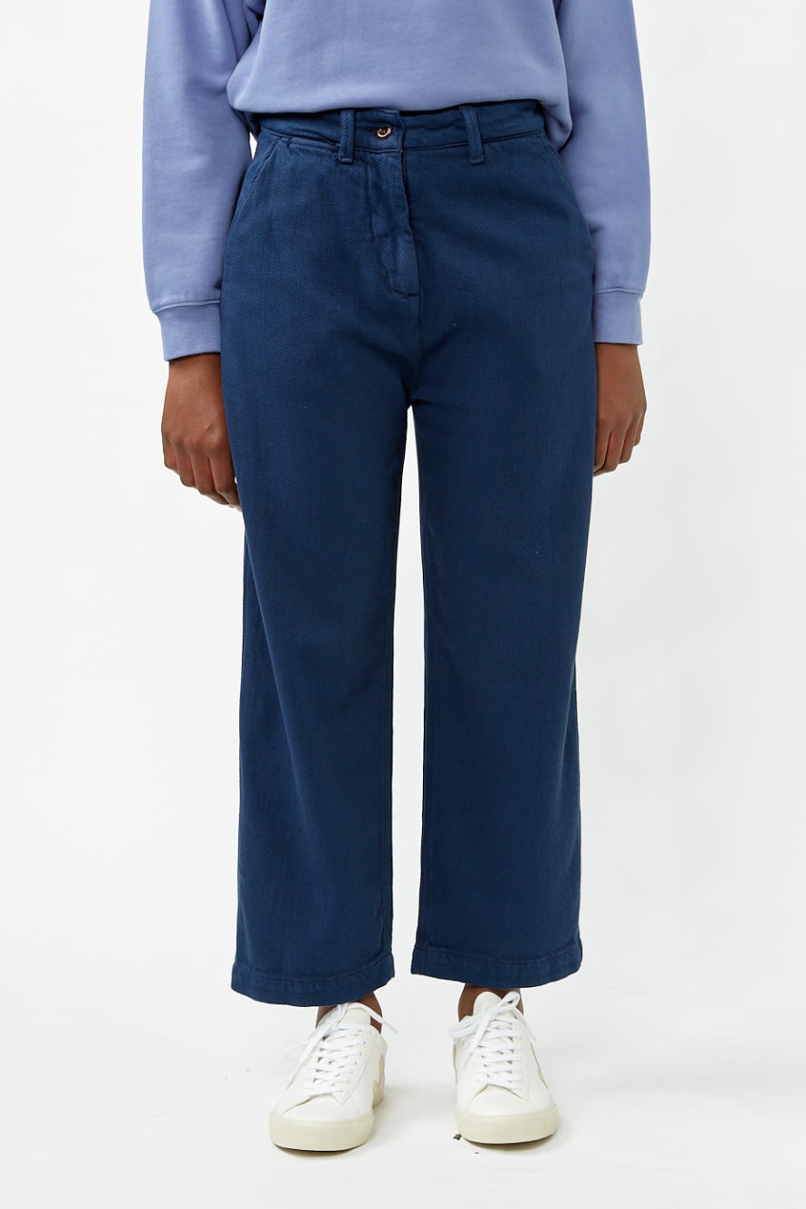 Kings of Indigo Worker Blue Daria Cropped Pants