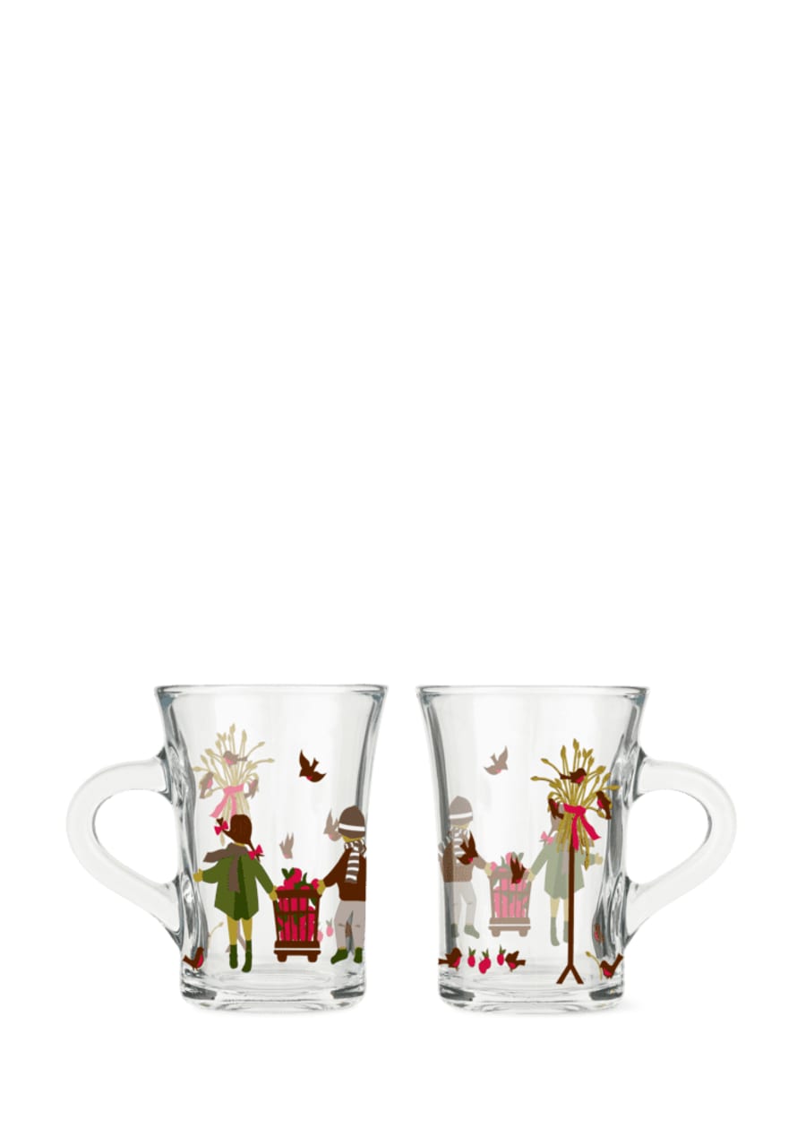 Holmegaard Set of 2 Christmas 2022 Hot Drinks/Mulled Wine Glasses 