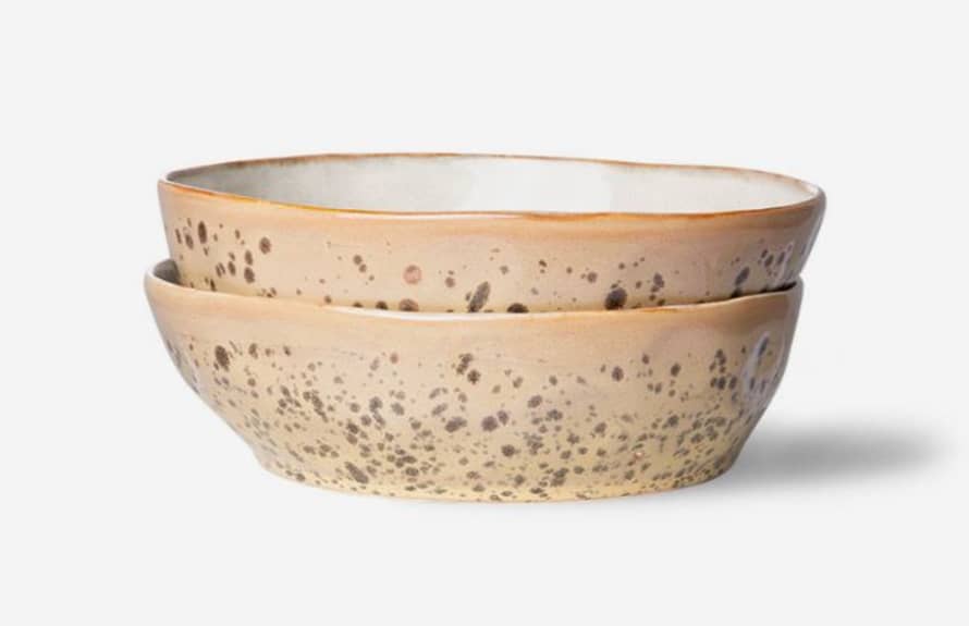HK Living 70 ceramics pasta bowls Tiger Set/2