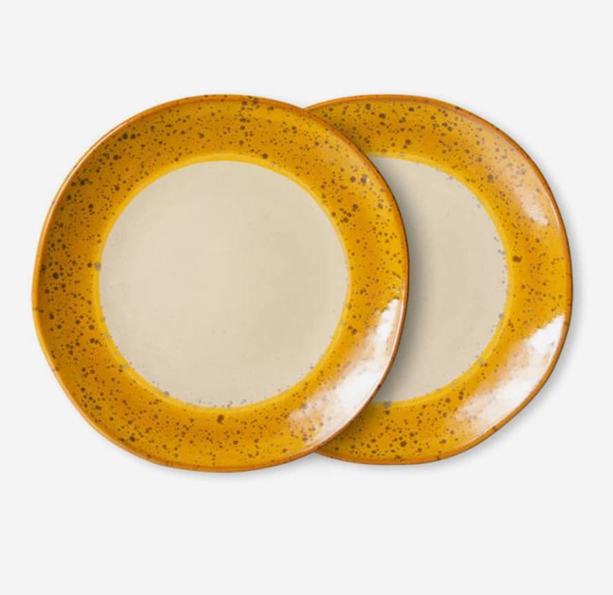 HKliving 70 ceramics side plates Autumn Set/2
