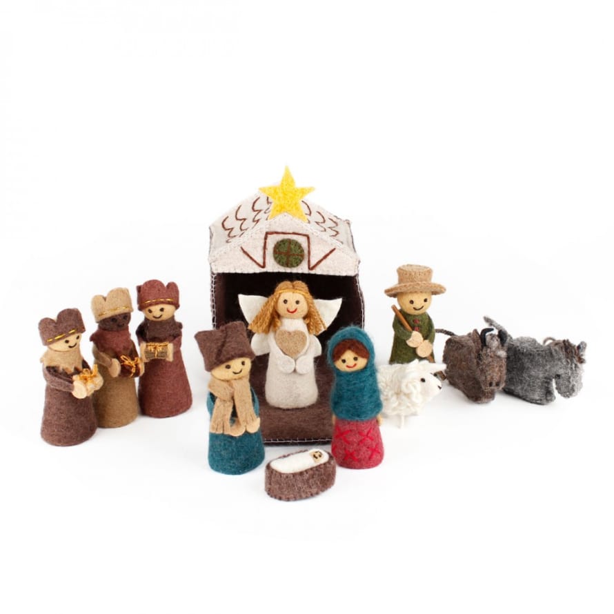 Sjaal met Verhaal Christmas Nativity Scene Set - Sustainable