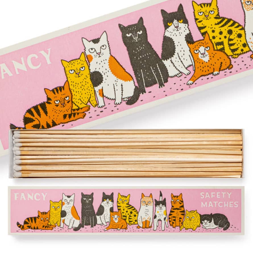 Archivist Fancy Cat Luxury Safety Matches - Long