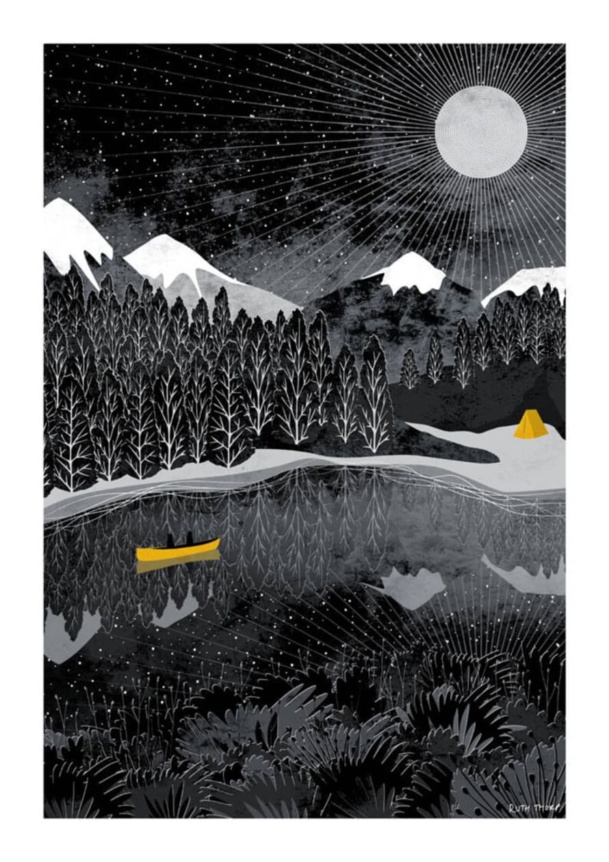 Ruth Thorp Studio A4 Night Paddle Art Print