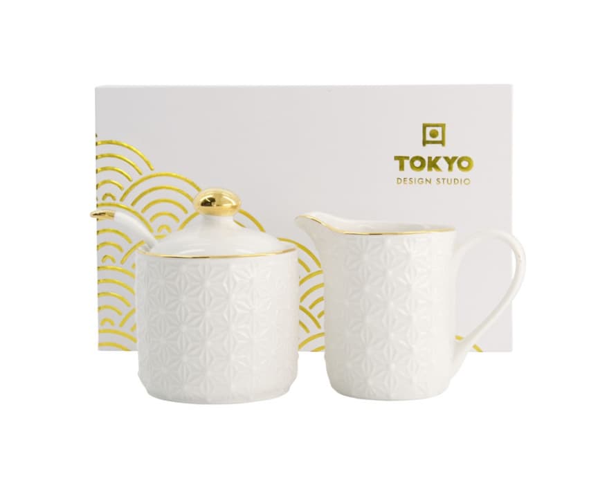 Tokyo Design Studio Nippon White Milk & Sugar Set - Gift Box