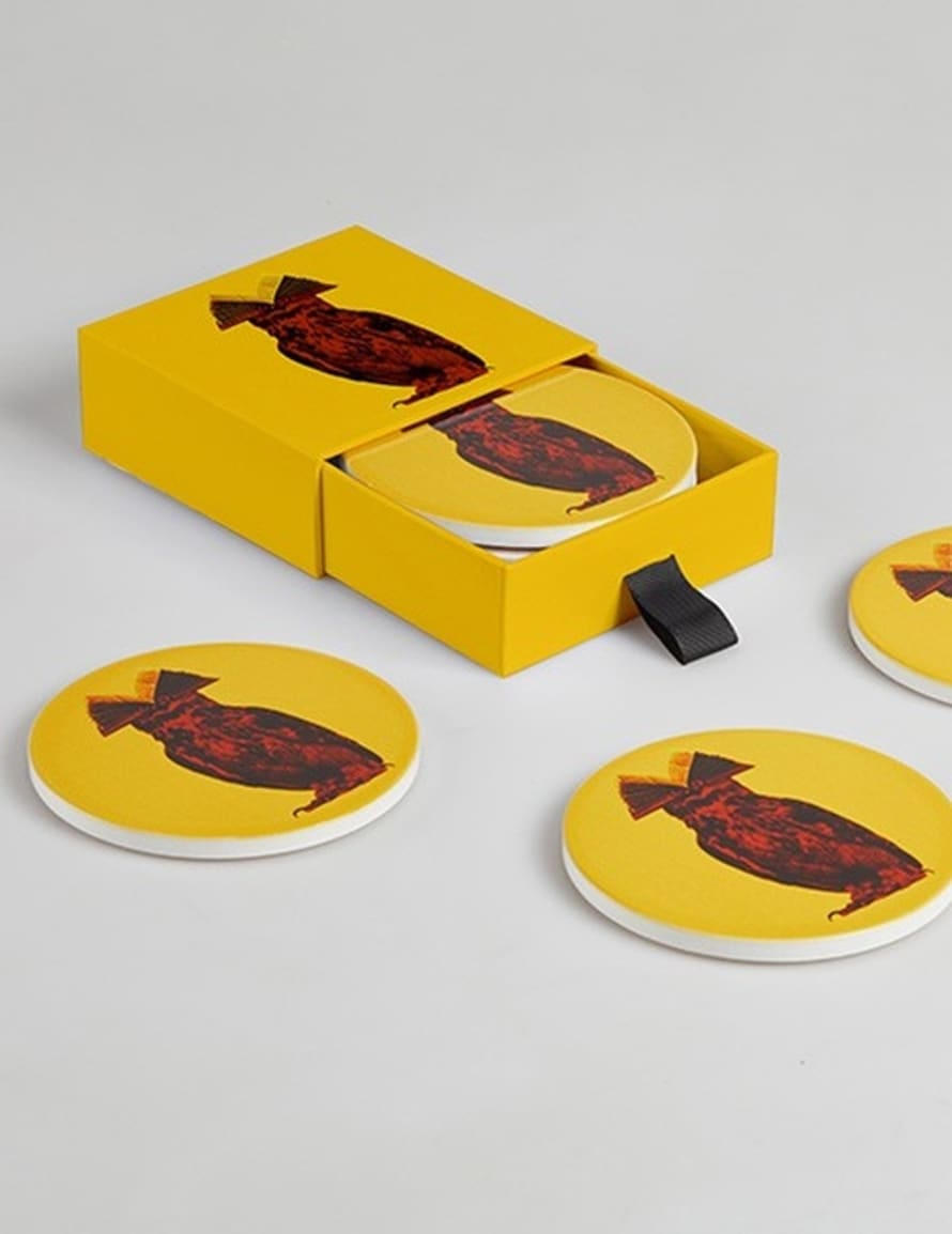 Gangzai Fantasy Coasters + Gift Box Yellow Owl