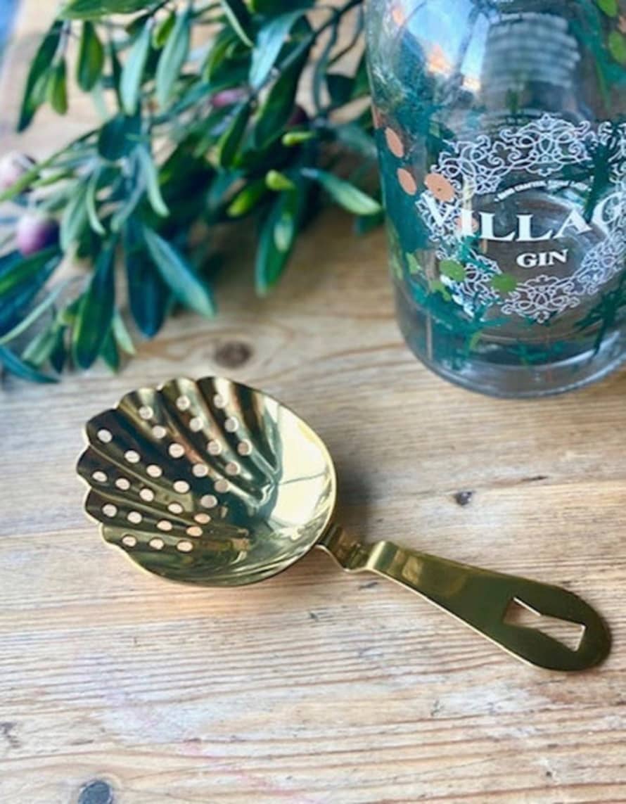 The Forest & Co. Gold Scalloped Julep Strainer