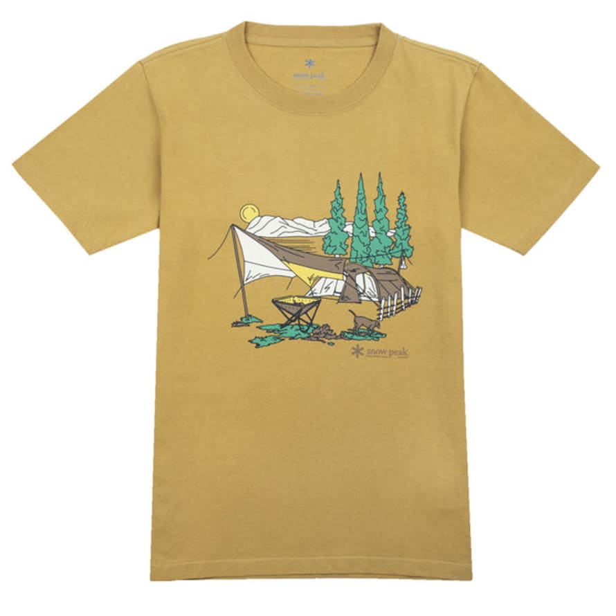 Snow Peak Entry Camping T-shirt Mustard