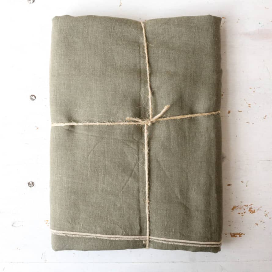 Berylune Washed Linen Tablecloth - Khaki 160 X 250 Cm