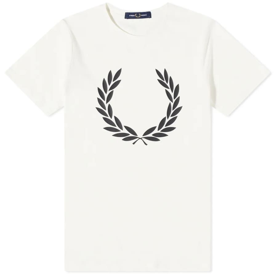 Fred Perry Fred Perry Laurel Wreath Graphic Print Tee Snow White