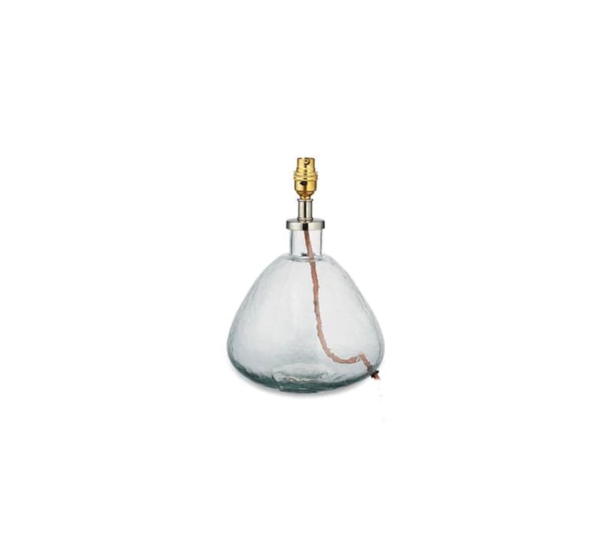 Nkuku Small Wide Clear Glass Baba Lamp