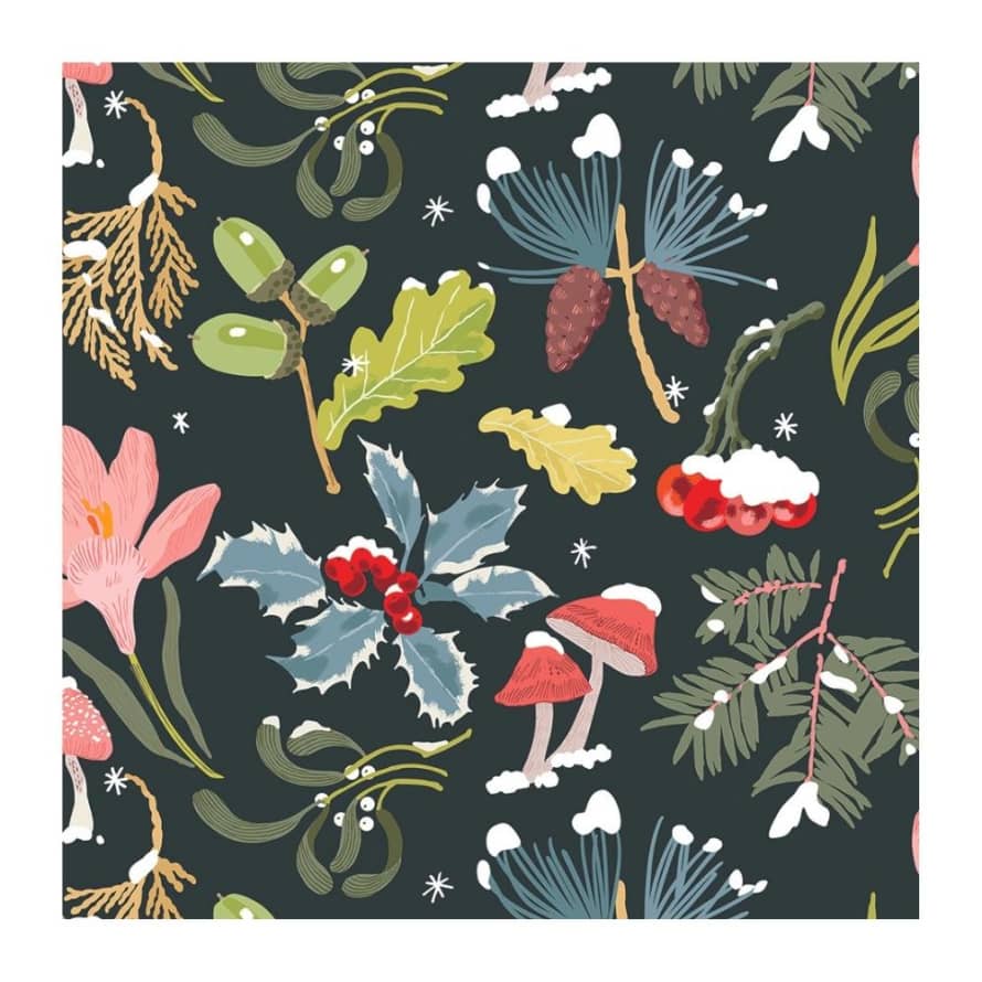 Noi Christmas Floral Gift Wrap - 3 Sheets