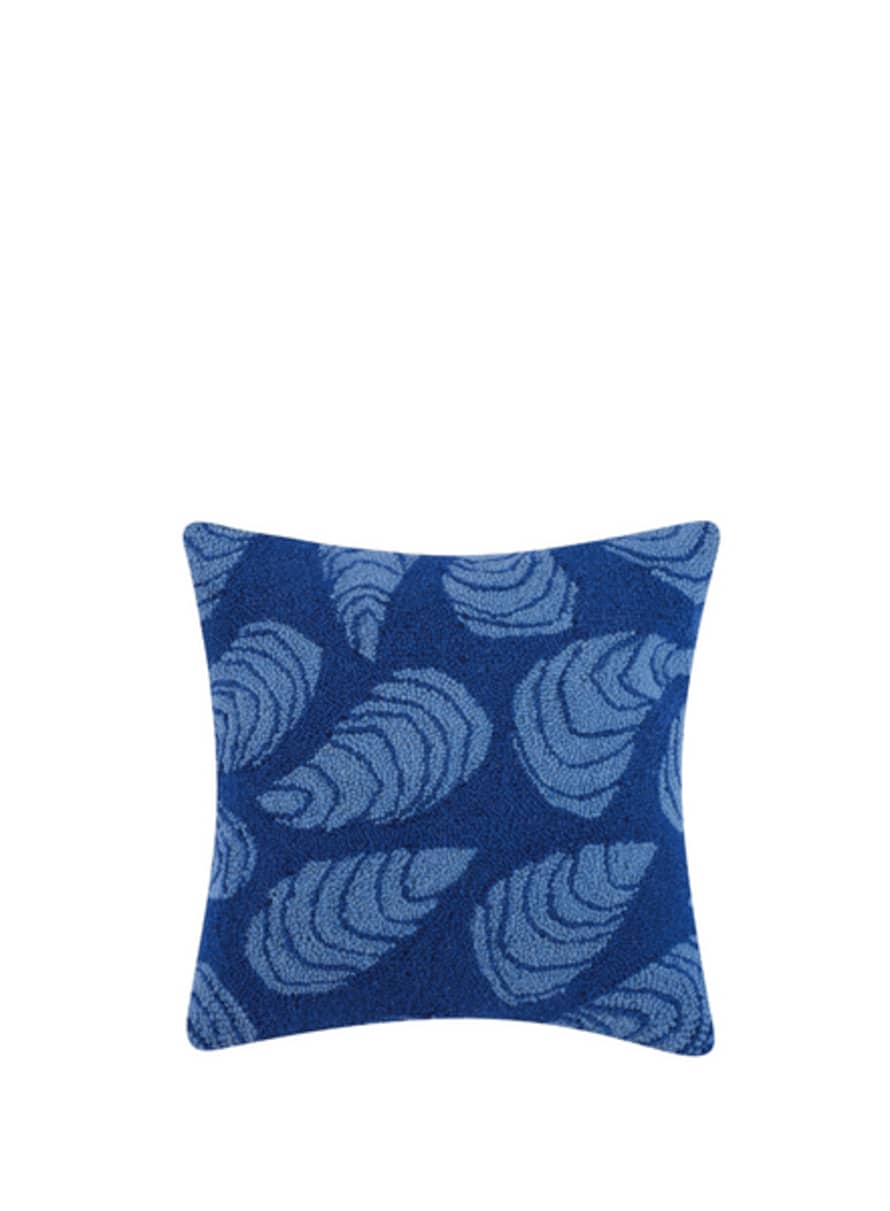 Peking Handicraft Blue Mussel Hook Pillow By Kate Nelligan