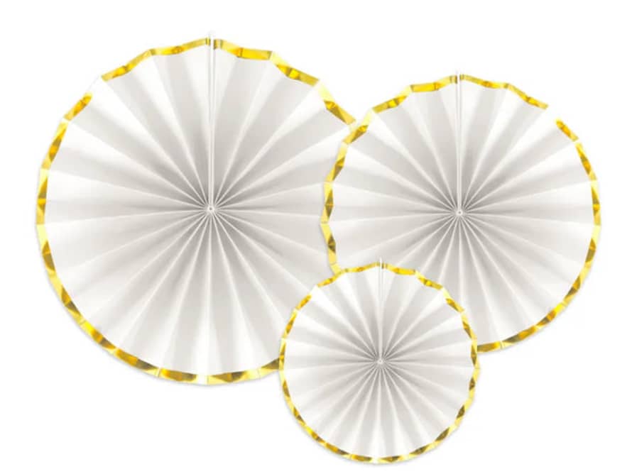 Partydeco Decorative White Rosettes