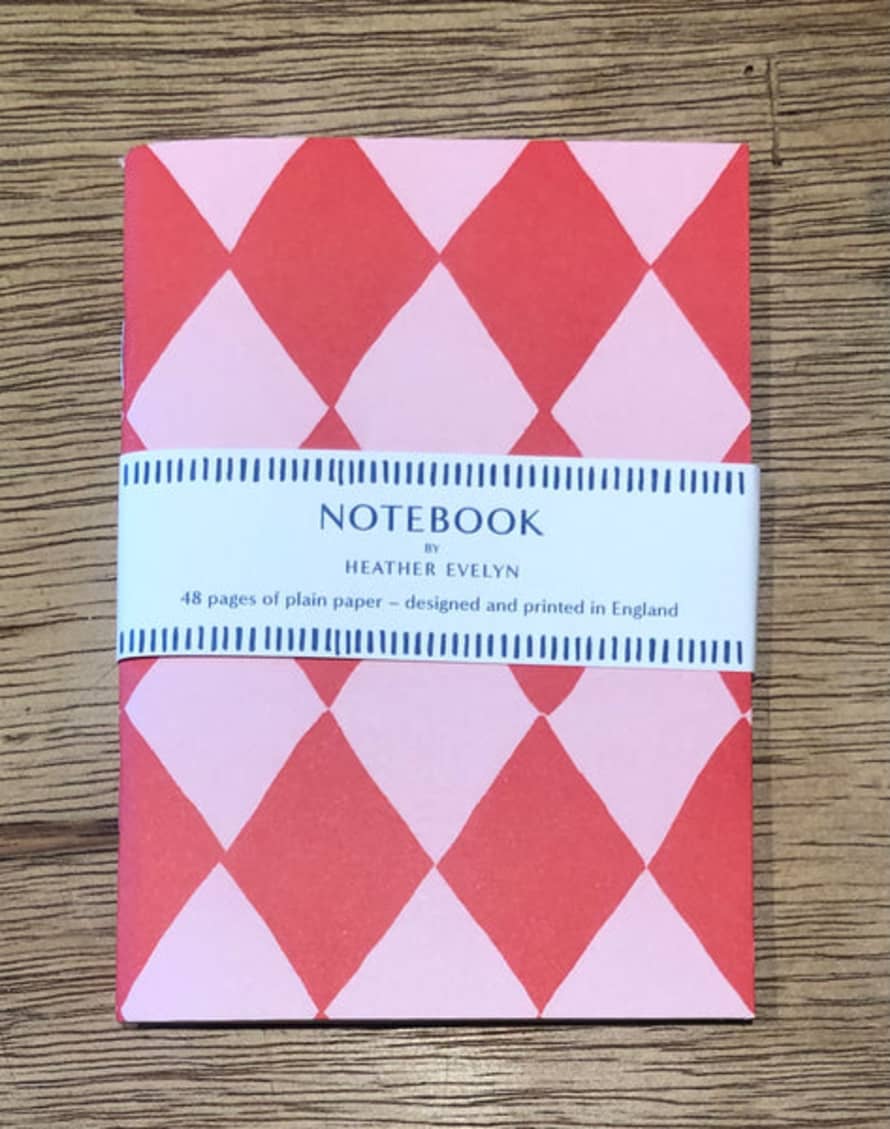 Heather Evelyn A6 Red Diamond Notebook