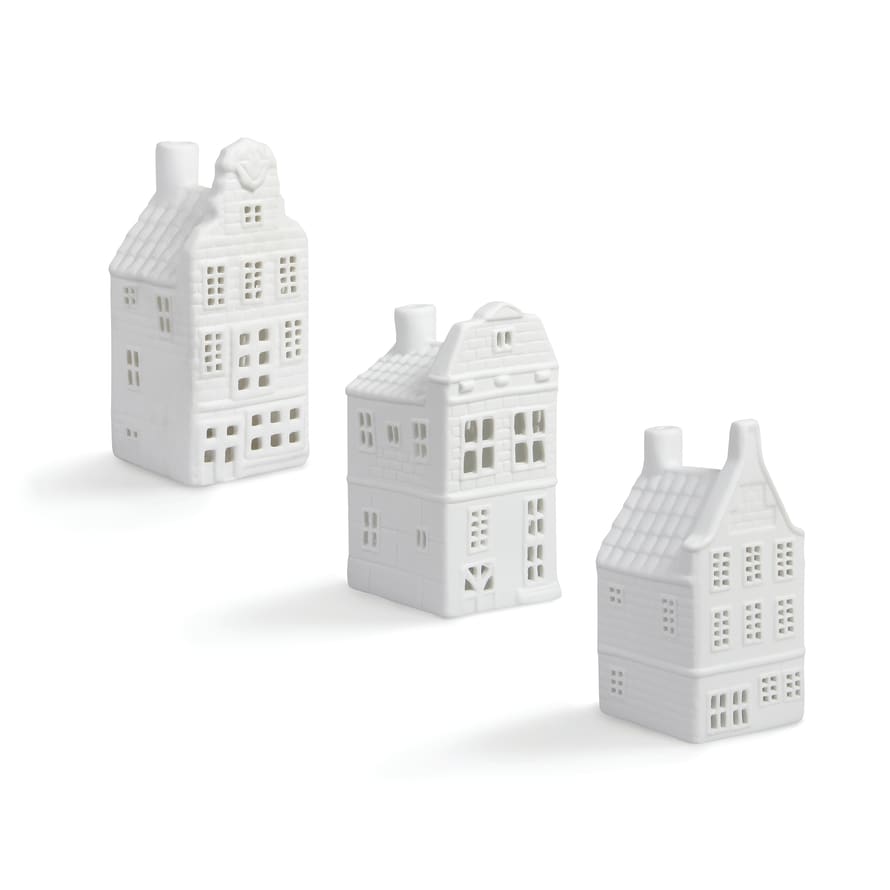 &klevering Set of 3 Tealight Canal Houses #2